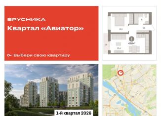 Продажа 1-комнатной квартиры, 43 м2, Новосибирск, улица Аэропорт, 88, метро Заельцовская