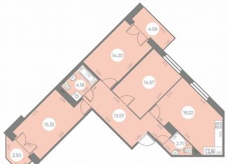 3-ком. квартира на продажу, 87 м2, Санкт-Петербург, метро Проспект Ветеранов, улица Маршала Захарова, 10