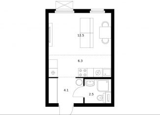 Квартира на продажу студия, 25.4 м2, Московская область