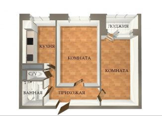 Продажа 2-комнатной квартиры, 53.2 м2, Красноярск, улица Энергетиков, 24, Ленинский район