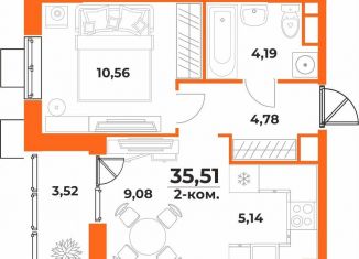 Продажа двухкомнатной квартиры, 35.5 м2, Хабаровский край