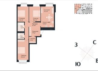 3-ком. квартира на продажу, 86.2 м2, Нижний Новгород, метро Горьковская, улица Невзоровых