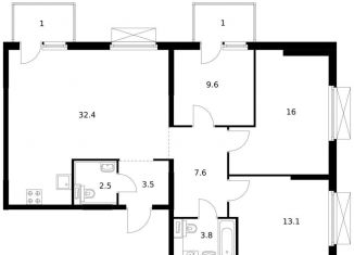 Продаю 3-ком. квартиру, 90.5 м2, Владивосток