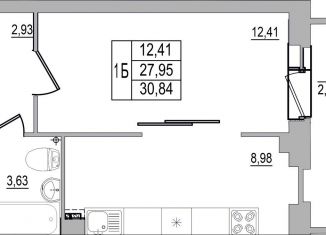 Продается 1-комнатная квартира, 30.8 м2, Псков, улица Юности, 32, ЖК Смарт-квартал