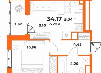 Продаю 2-комнатную квартиру, 34.2 м2, Хабаровский край