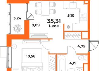 Продам двухкомнатную квартиру, 35.3 м2, Хабаровский край