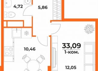 Продам однокомнатную квартиру, 33.1 м2, Хабаровск