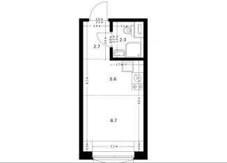 Продаю квартиру студию, 19.3 м2, посёлок Ильинское-Усово, Заповедная улица, 9, ЖК Ильинские Луга