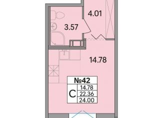 Квартира на продажу студия, 24 м2, деревня Скотное