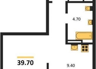 Продам однокомнатную квартиру, 39.7 м2, Новосибирск, Игарская улица, 7, метро Заельцовская