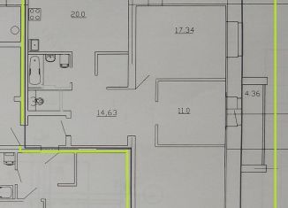 Продается трехкомнатная квартира, 91 м2, Красноярск, улица Чкалова, 39А