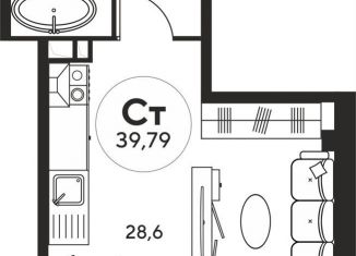 Продам 1-комнатную квартиру, 39.8 м2, Ростов-на-Дону, Пушкинская улица, 97