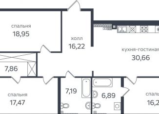 Продажа 3-комнатной квартиры, 121.5 м2, Санкт-Петербург, Петровская коса, 1к2, Петроградский район