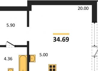 Продается квартира студия, 34.7 м2, Новосибирск, 1-я Грузинская улица, 32/5