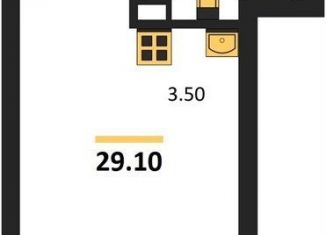 Квартира на продажу студия, 29.1 м2, Новосибирск, улица Брестская Горка, 8