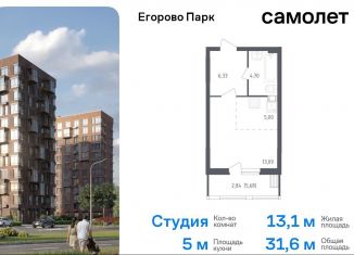 Квартира на продажу студия, 31.6 м2, посёлок Жилино-1, 2-й квартал, 1к3