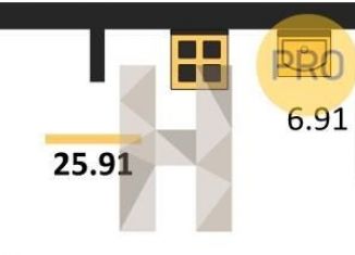 Квартира на продажу студия, 25.9 м2, Воронеж, Левобережный район