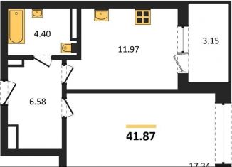 Продажа 1-ком. квартиры, 41.9 м2, Воронеж, Центральный район