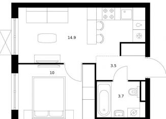 Продается 1-ком. квартира, 32.1 м2, Ярославль, Фрунзенский район