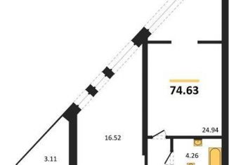 Продается 2-комнатная квартира, 74.6 м2, Воронеж, Железнодорожный район, набережная Чуева, 7