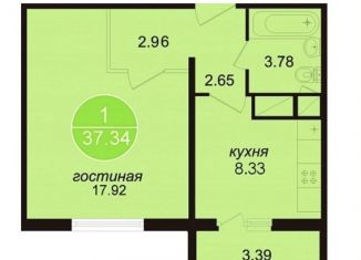 Продаю однокомнатную квартиру, 37 м2, Ростовская область, улица Ткачёва, 32/50