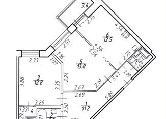 Продается 2-комнатная квартира, 55.8 м2, Ленинградская область, Тихая улица, 13к3