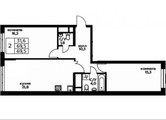 Продам 2-комнатную квартиру, 69.5 м2, Москва, СЗАО, улица Народного Ополчения, 31