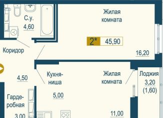 Продажа 2-комнатной квартиры, 45.9 м2, Свердловская область