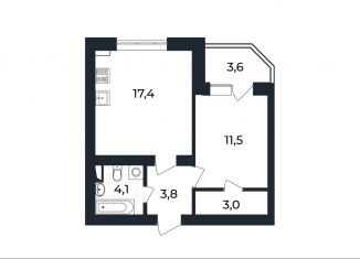 Продается 1-ком. квартира, 41.6 м2, Владимирская область, улица Благополучия, 1к2