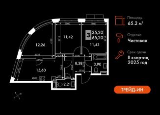 Продается 3-комнатная квартира, 65.2 м2, Москва, жилой комплекс Движение. Говорово, к1