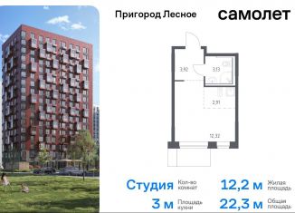 Продается квартира студия, 22.3 м2, Московская область, микрорайон Пригород Лесное, к14.1