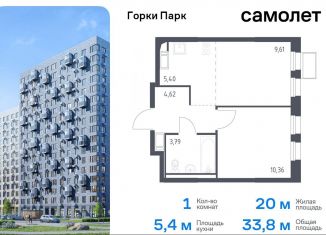 Продаю 1-комнатную квартиру, 33.8 м2, Московская область, жилой комплекс Горки Парк, к4.2