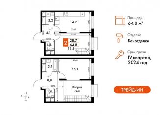 Продажа двухкомнатной квартиры, 64.8 м2, Московская область, Римский проезд, 7