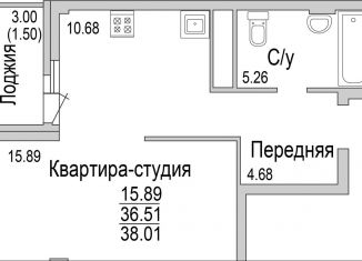 Продается квартира студия, 38 м2, Набережные Челны