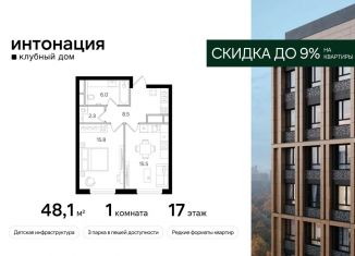 Продажа 1-комнатной квартиры, 48.1 м2, Москва, СЗАО, Щукинская улица, 3