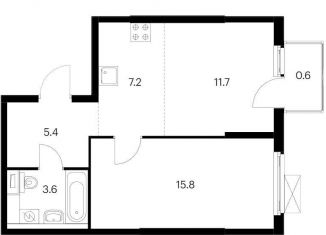 Продажа 1-ком. квартиры, 44.3 м2, Казань, Советский район, жилой комплекс Нокса Парк, 1