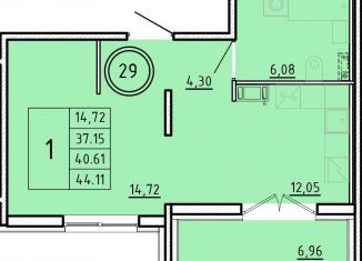 1-комнатная квартира на продажу, 37.2 м2, Санкт-Петербург