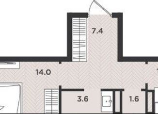 Продается 1-комнатная квартира, 42 м2, Архангельская область