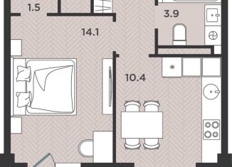 Продам 1-комнатную квартиру, 34.6 м2, Архангельская область