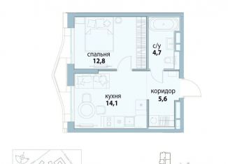 Продается 1-комнатная квартира, 37.2 м2, Москва, ЮВАО