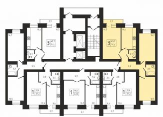 Продажа 3-ком. квартиры, 71.4 м2, Саратов, улица имени Ю.И. Менякина, 6, Волжский район