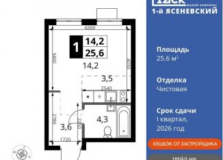 Продаю квартиру студию, 25.6 м2, деревня Румянцево, СНТ Гипрохим, 1Ас1