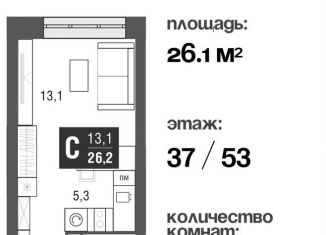 Квартира на продажу студия, 26 м2, Москва, проезд Серебрякова, 11-13к1, ЖК Сильвер