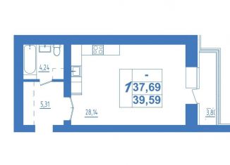 Продам квартиру студию, 39.6 м2, Мордовия, улица Кирова, 9