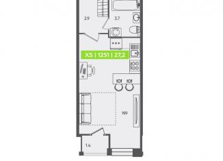 Продам квартиру студию, 27.2 м2, Санкт-Петербург, Планерная улица, 87к1