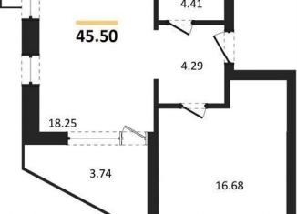 Продам 1-ком. квартиру, 45.5 м2, Воронеж, Железнодорожный район, набережная Чуева, 7