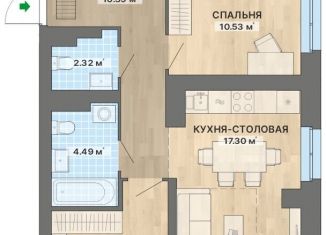 Продам 2-ком. квартиру, 60.3 м2, Свердловская область