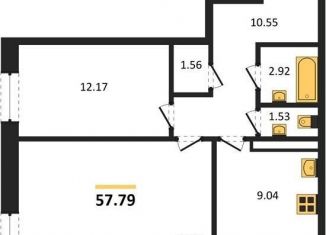 Продается 2-комнатная квартира, 57.8 м2, Воронеж, Левобережный район