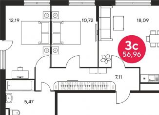 Продается 2-комнатная квартира, 58 м2, Ростовская область