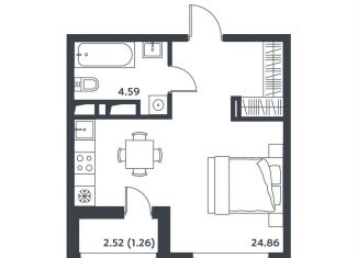 Продам квартиру студию, 30.3 м2, Московская область, Лесная улица, к27